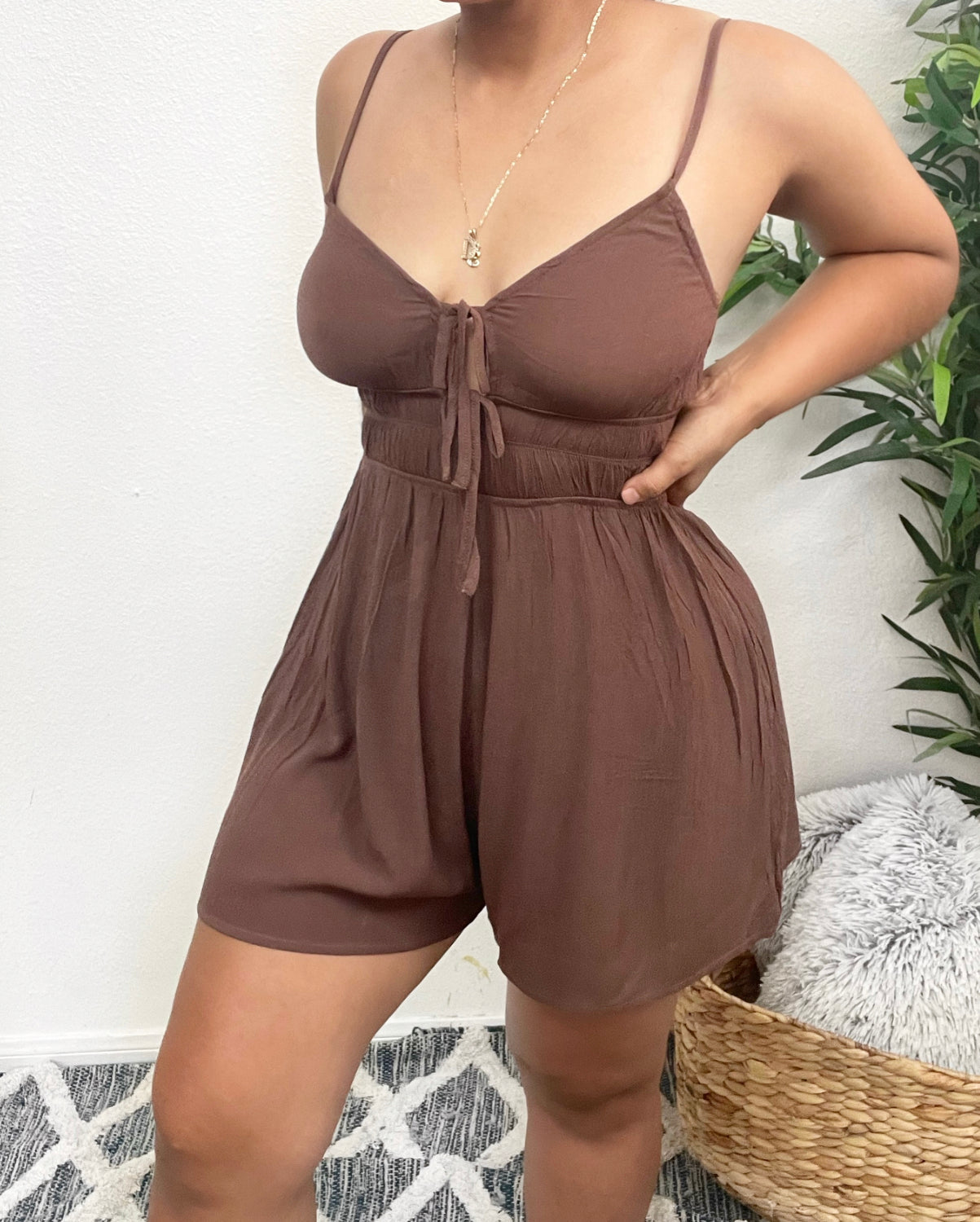 So fresh romper (brown)