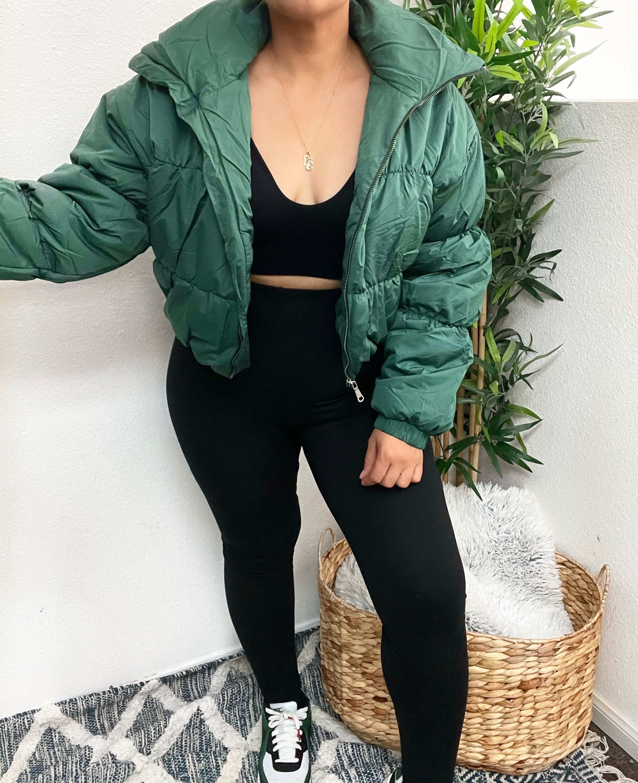 Hunter Green Puff Jacket