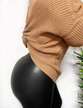 So warm pleather leggings (dark chocolate)