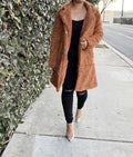 Teddy long coat (cinnamon)