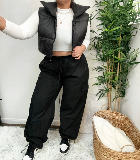 Dreamy Parachute Pants (Black)