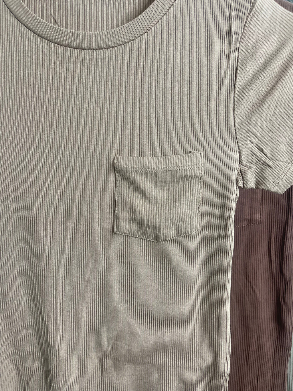 Rib Top with Pocket