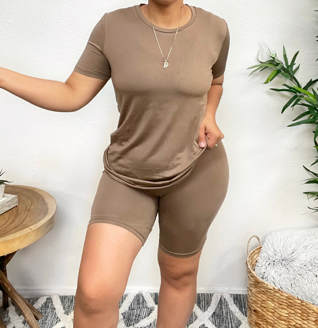 Darlie biker set (dark taupe)