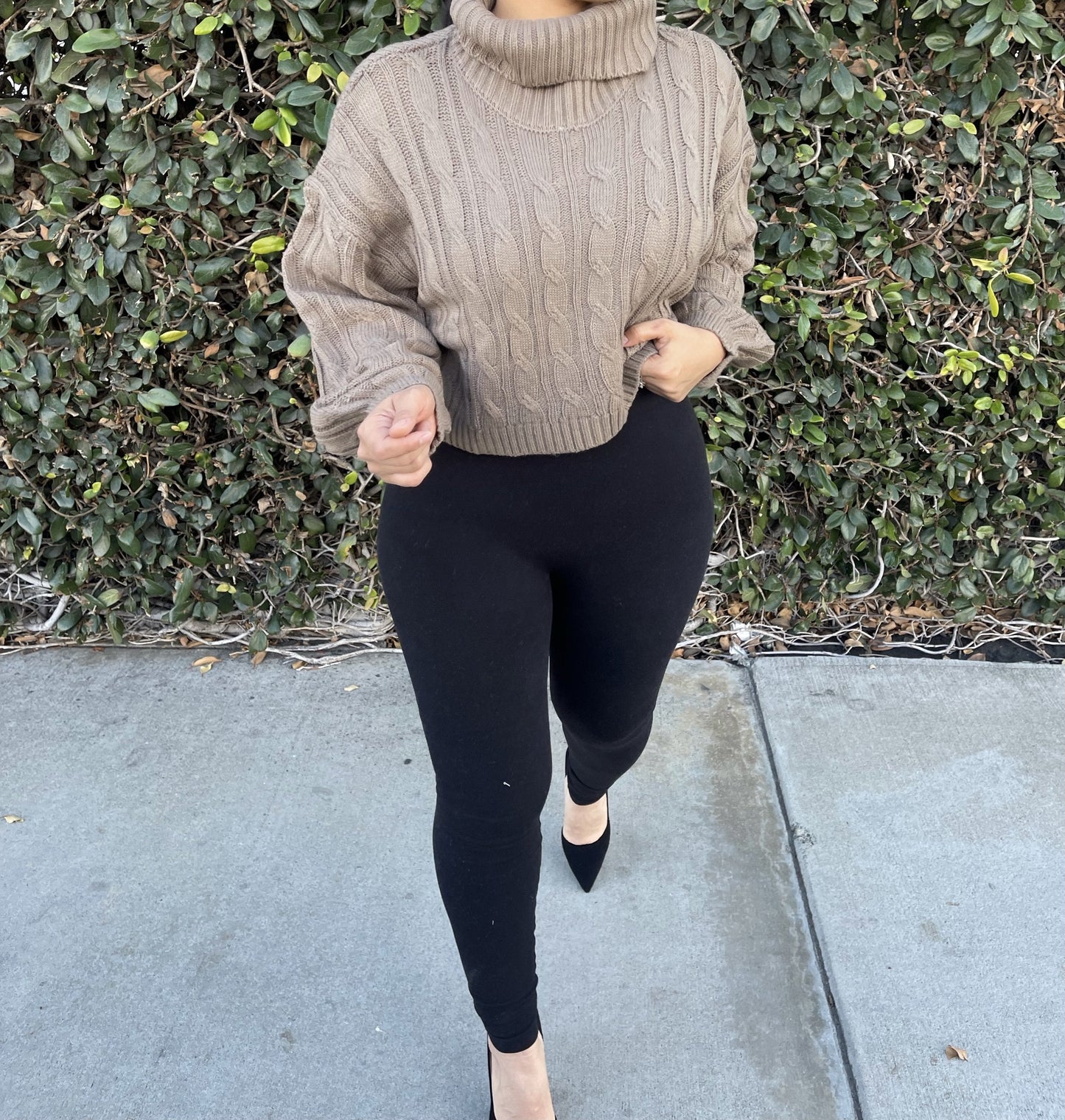 Snug knit sweater (coco brown)