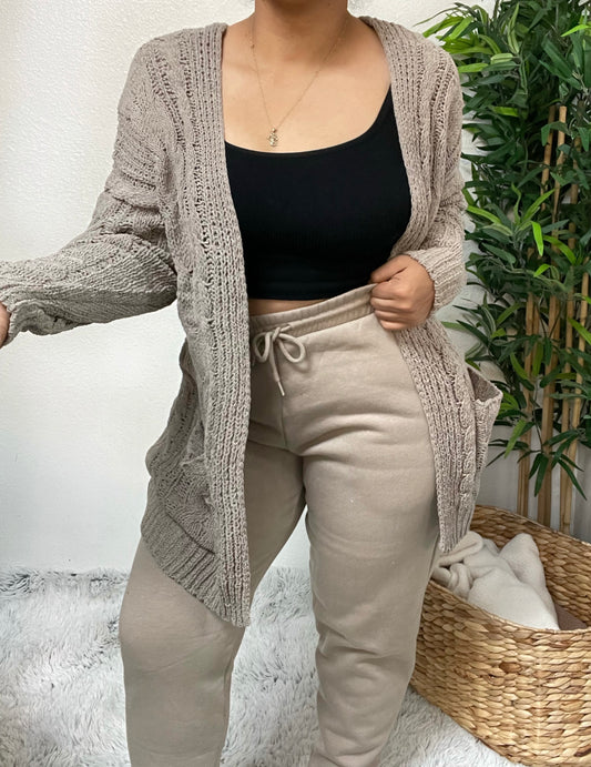 Knit me up cardigan truffle