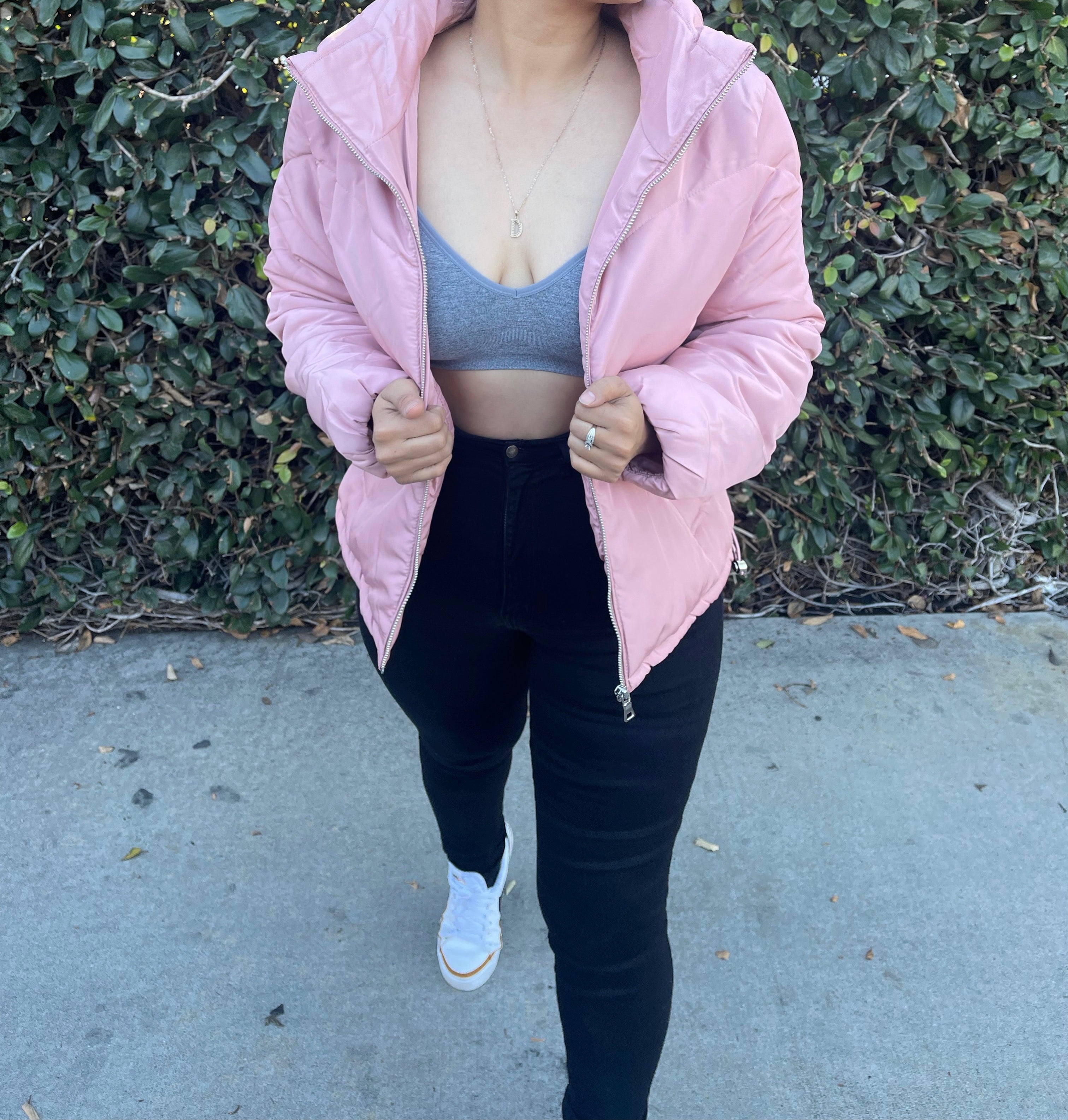 Take me back bomber jacket (blush)