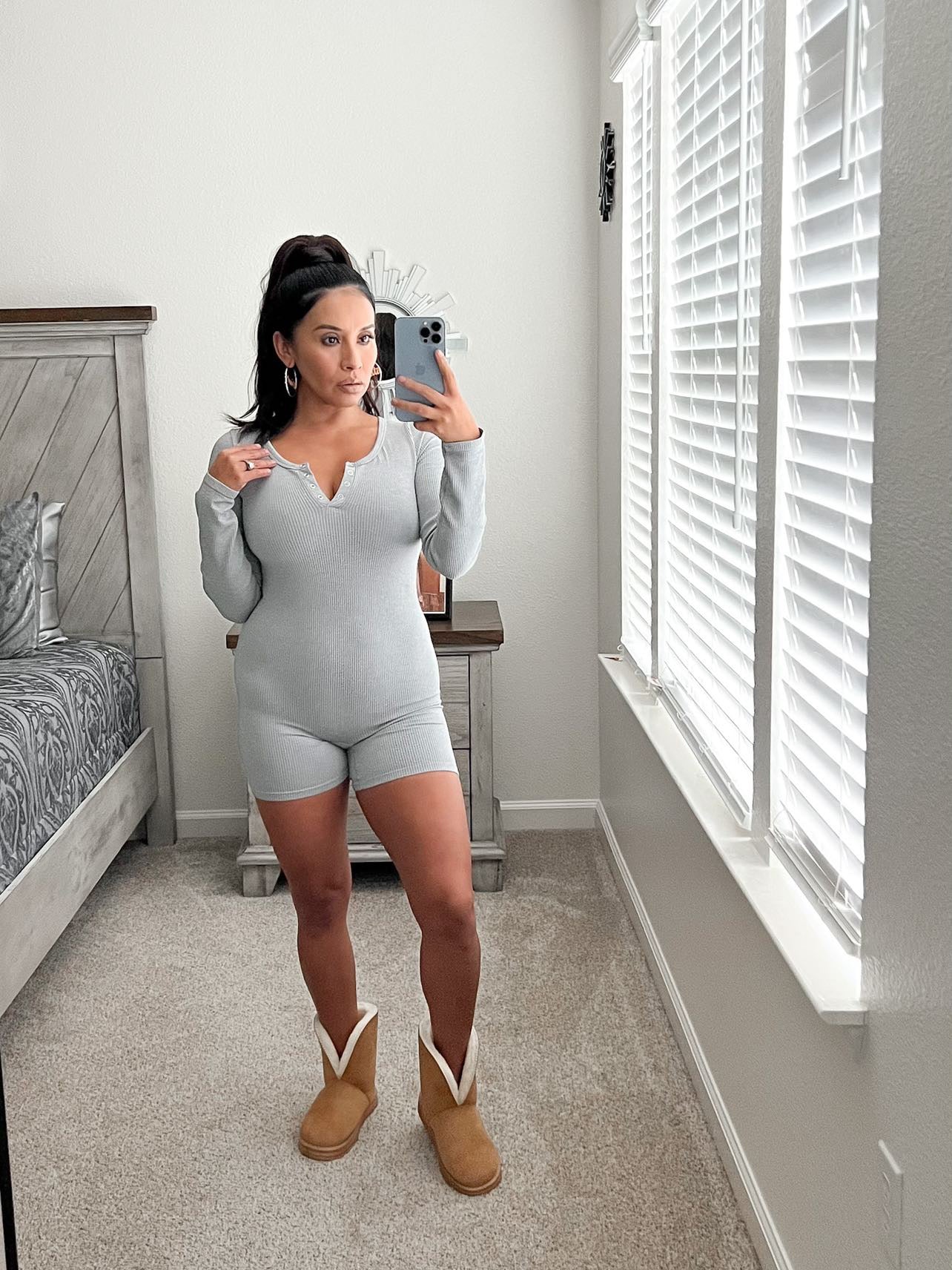 Let’s go romper (Grey)